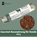 Anouvelle Gourmet Rind mit Hokkaido, Ringelblume, Birne & Distelöl 400 g Hunde Wurst Nassfutter