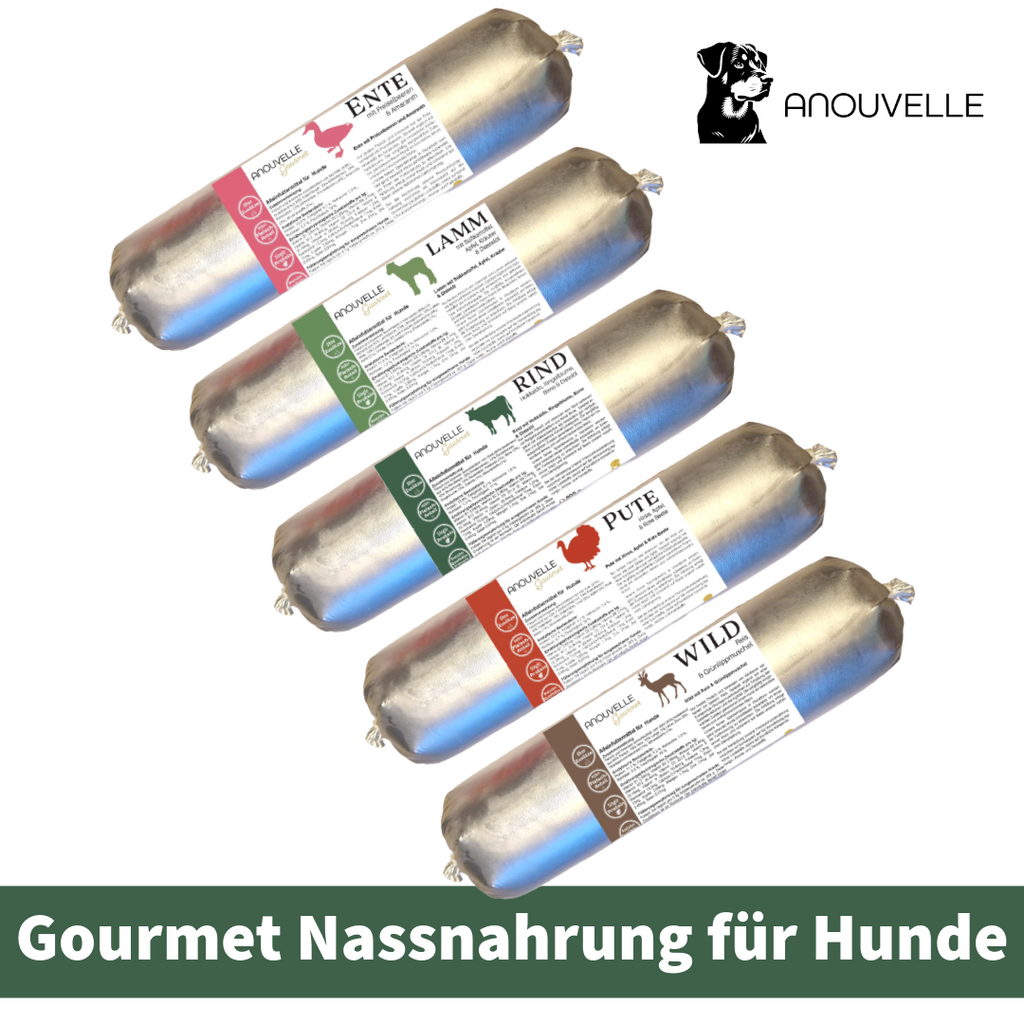 Anouvelle Gourmet Ente mit Preiselbeeren & Amaranth 800 g Hunde Wurst Nassfutter