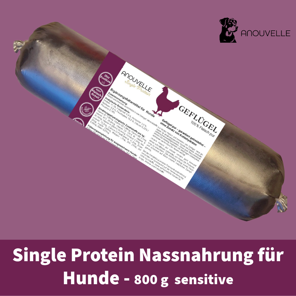Anouvelle Hunde Wurst Single Protein Geflügel Pur 800 g - sensitive