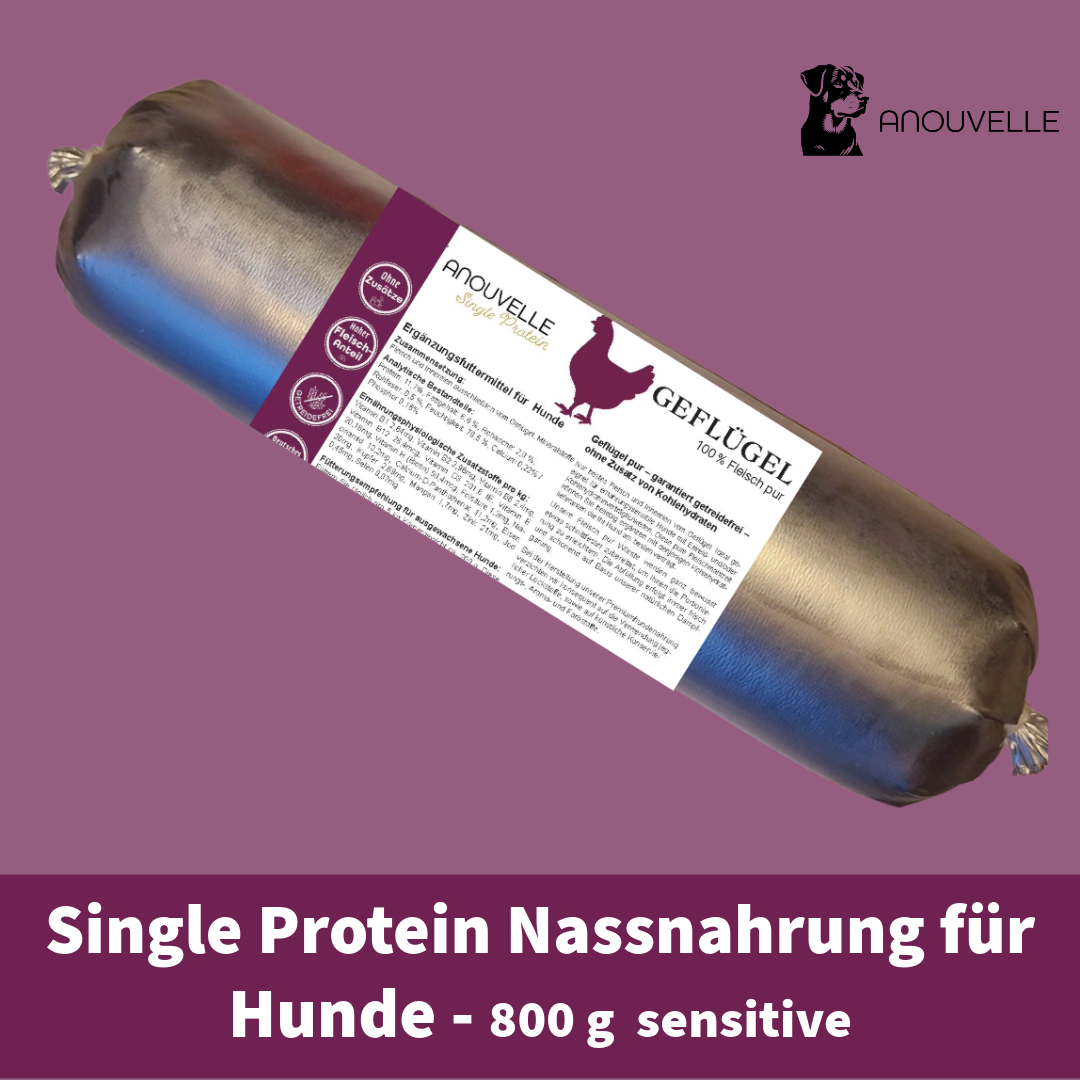 Anouvelle Hunde Wurst Single Protein Geflügel Pur 800 g - sensitive
