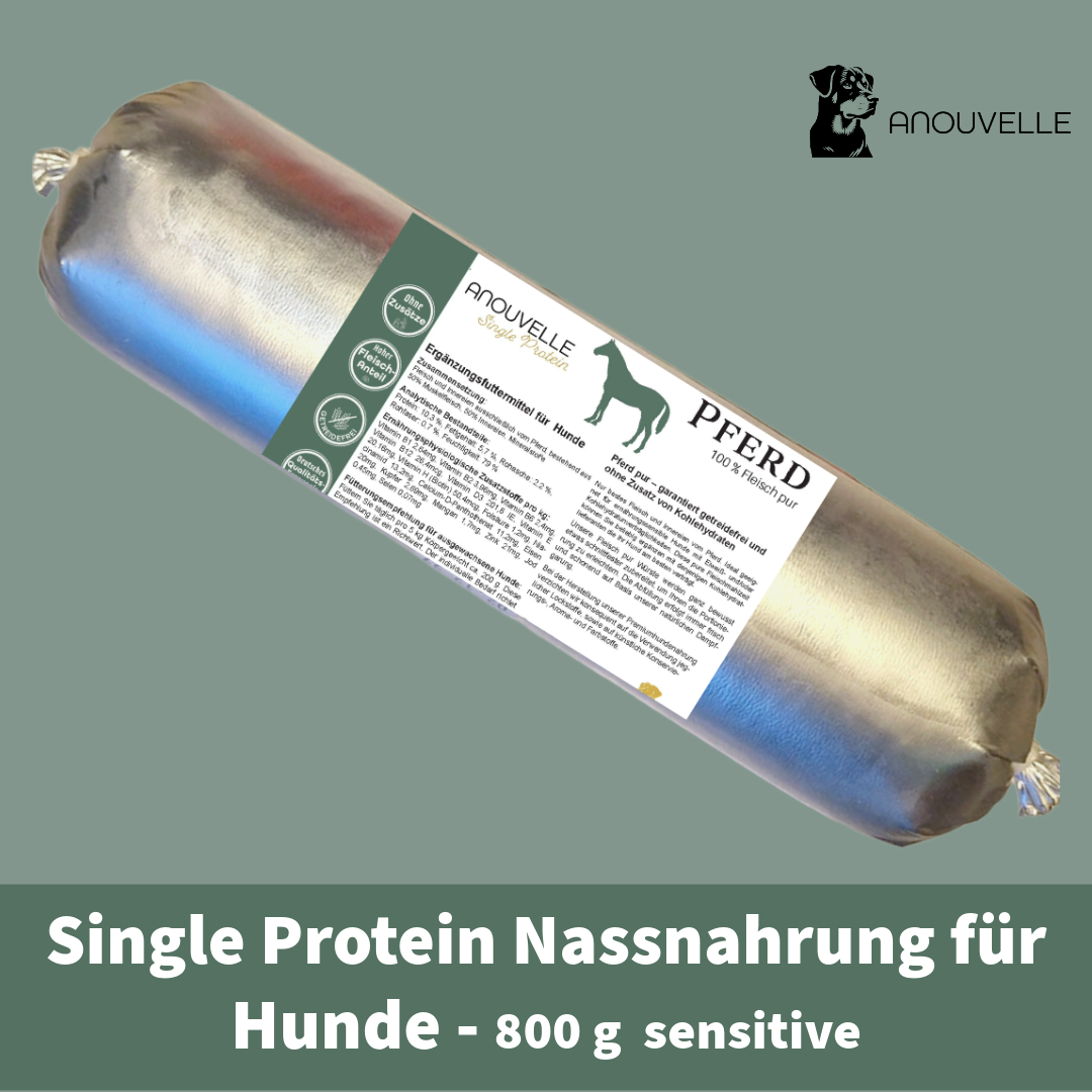 Anouvelle Hunde Wurst Single Protein Pferd Pur 800 g - sensitive