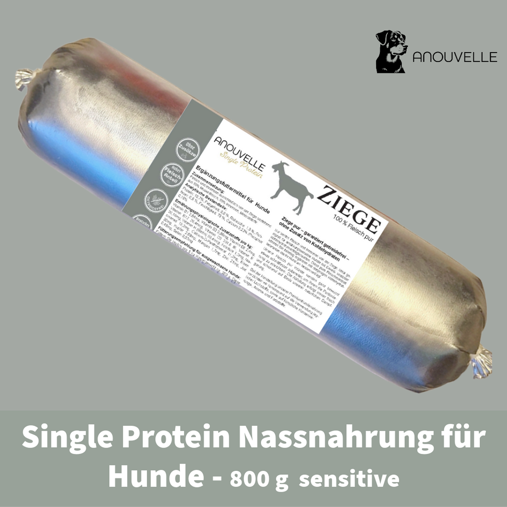 Anouvelle Hunde Wurst Single Protein Ziege Pur 800 g - sensitive