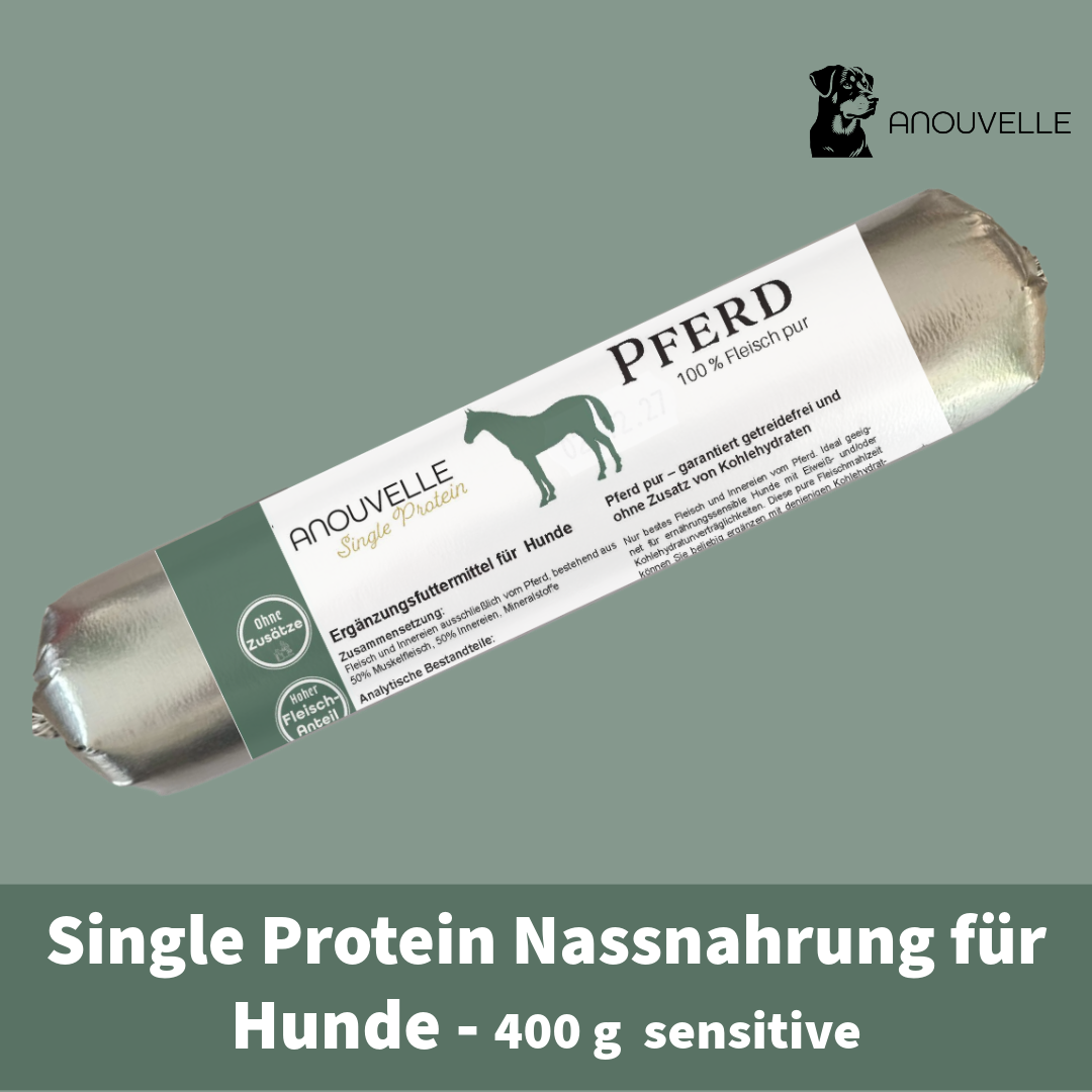 Anouvelle Hunde Wurst Single Protein Pferd Pur 400 g - sensitive