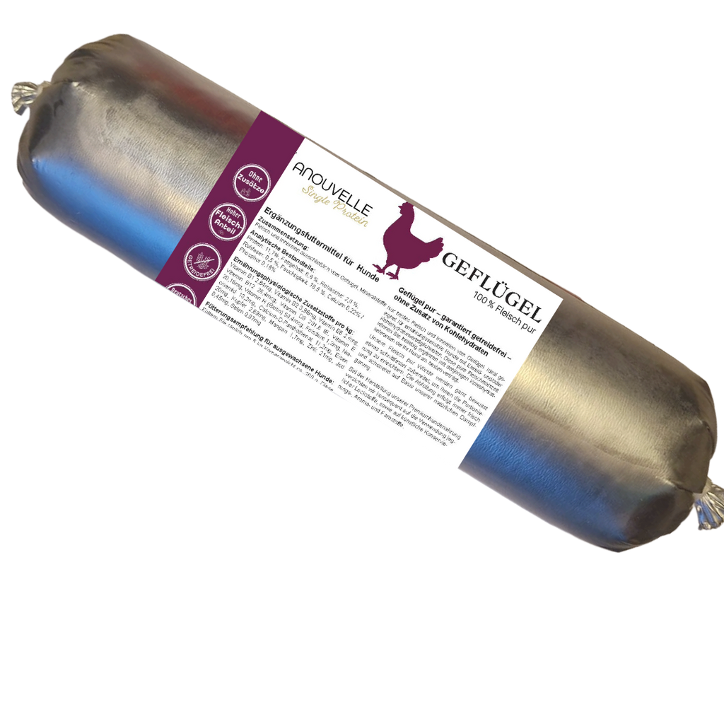 Anouvelle Hunde Wurst Single Protein Geflügel Pur 800 g - sensitive